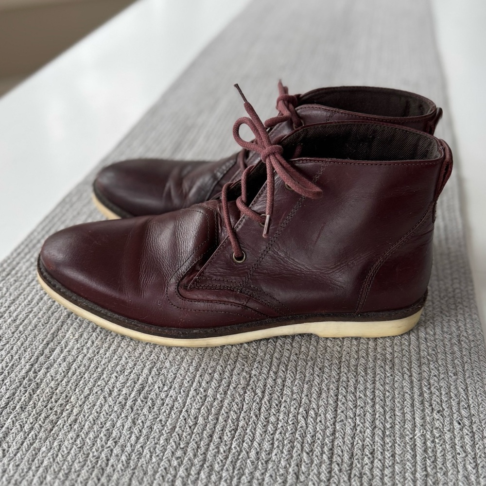 CREVO Oxblood Brown Bordo Leather Boots Size 11